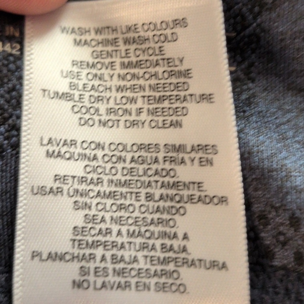 Mondetta Women XL Leggings Blue Combo Brushed Jacquard High Rise Camo Pockets - Picture 8 of 8